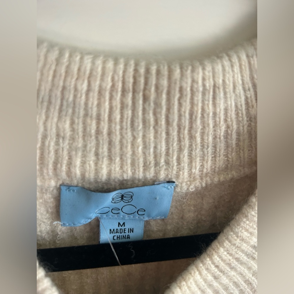 NWT CeCe Cream Sleeveless Sweater Knit Top - Picture 4 of 10